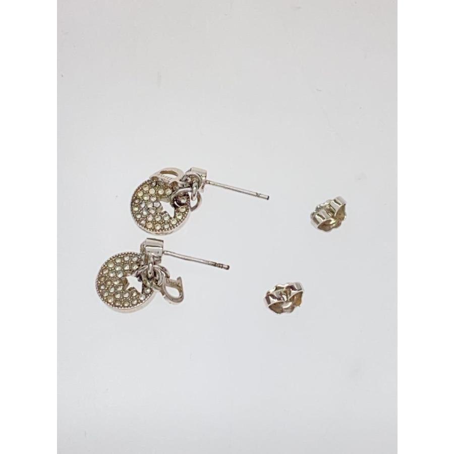 Christian Dior◇ピアス/シルバー/Dチャーム/スター/ビジュー