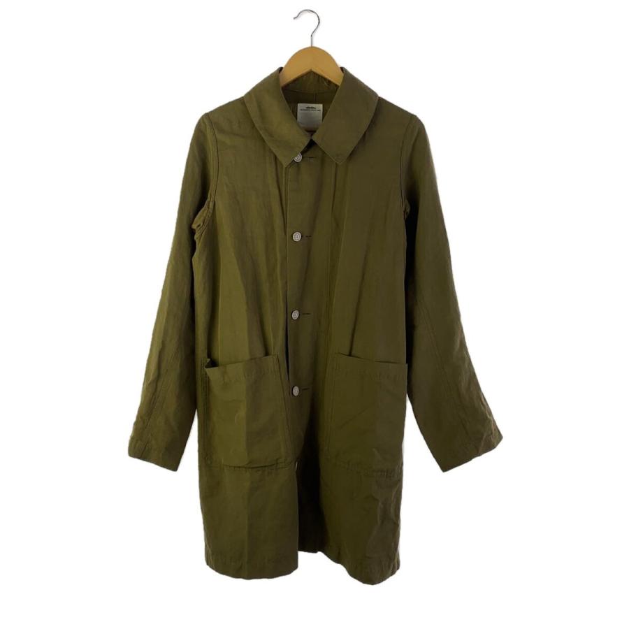 visvim◇H/GREASE MONKEY COAT/ステンカラーコート/1/コットン/カーキ