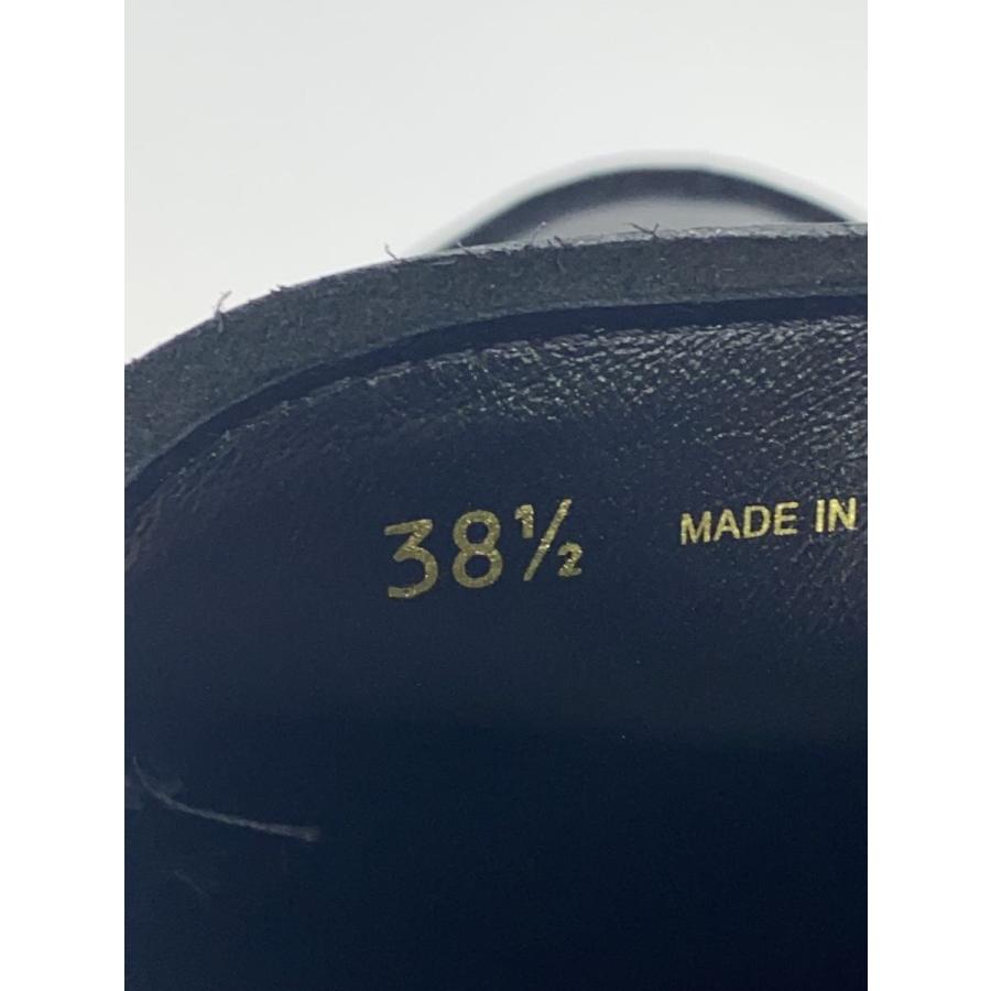 miu miuプラットレザーペニーロファー　ブラック　プラットフォーム美品 MIU MIU ミュウミュウ レザー Penny Loafers ペニー ローファー