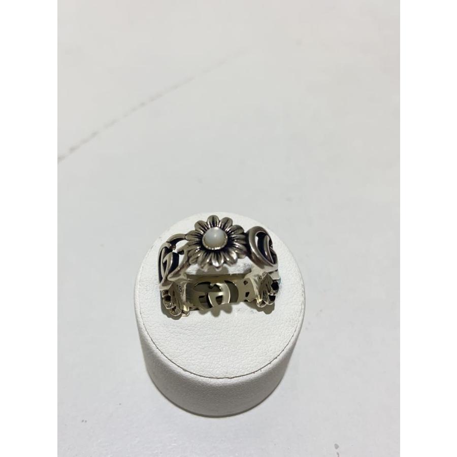 GUCCI◇GG/ターコイズ/フラワー/リング/SV925/12号/SLV/レディース