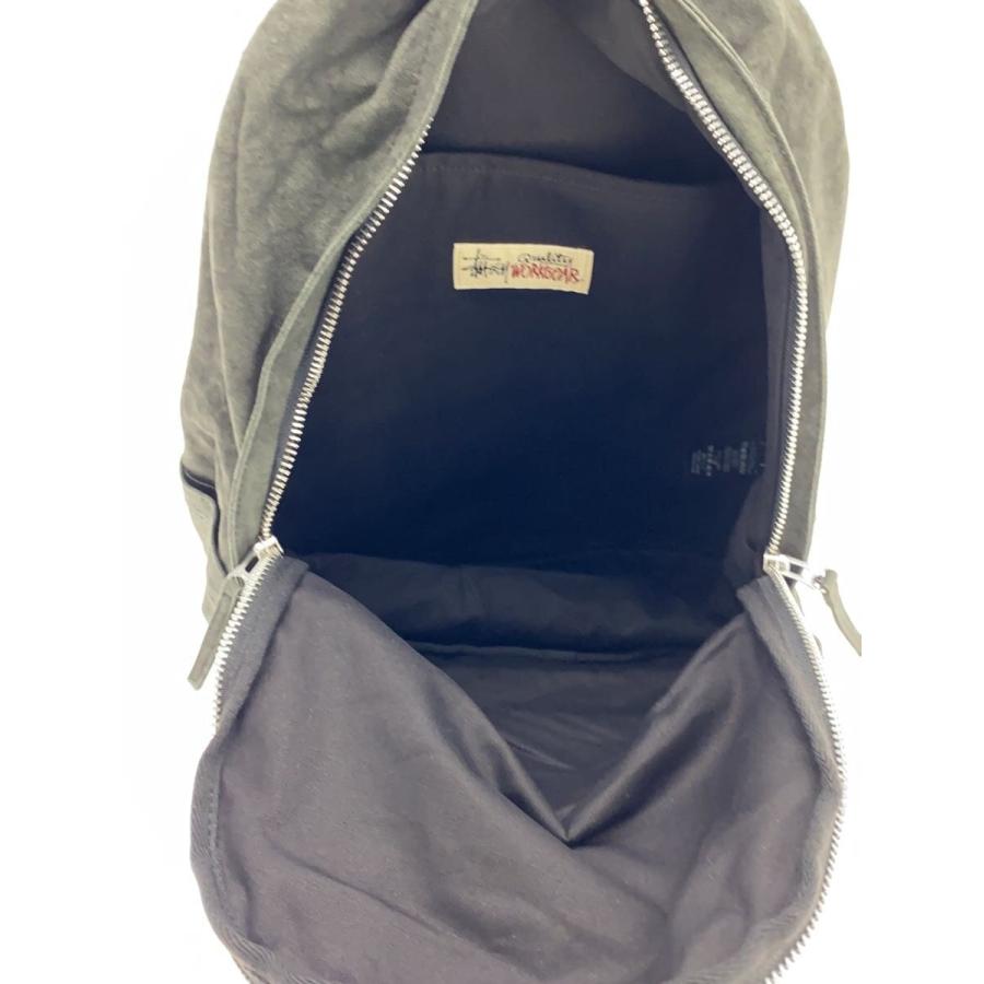 STUSSY◇リュック/キャンバス/BLK/134252/CANVAS backpack Washed