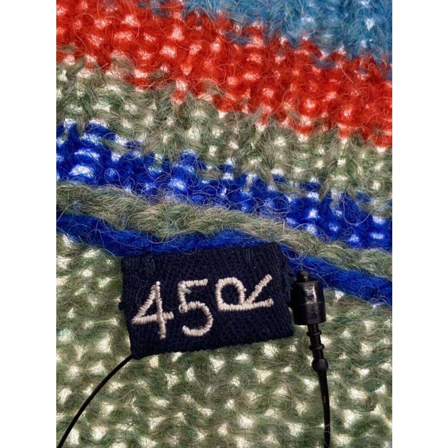 45rpm◇ニット・セーター(厚手)/O/ウール/GRN/ボーダー/5108092 45R