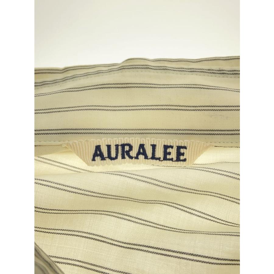 AURALEE◇25SS/SUPER FINE WOOL STRIPE SHIRT/長袖シャツ/5/ストライプ