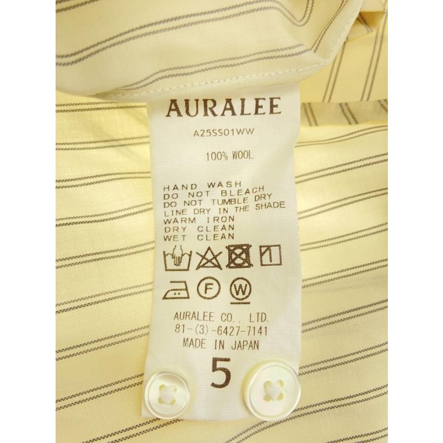 AURALEE◇25SS/SUPER FINE WOOL STRIPE SHIRT/長袖シャツ/5/ストライプ