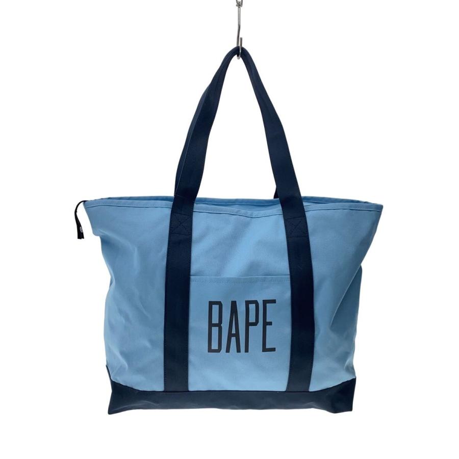 A BATHING APE◇トートバッグ/ポリエステル/BLU/001GDK202002H/BAPE