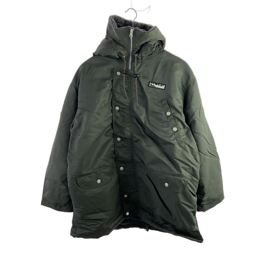 C.E(CAV EMPT)◇SYNTH FUR HOOD ZIP COAT/L/ナイロン/GRY/CES28JK06