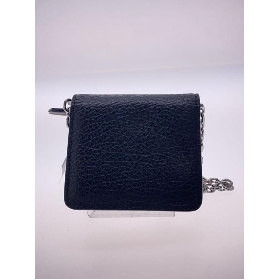 Maison Margiela◇グレインレザーチェーンウォレット/ミニ財布/レザー