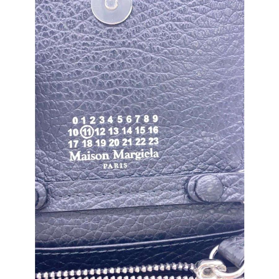 Maison Margiela◇グレインレザーチェーンウォレット/ミニ財布/レザー