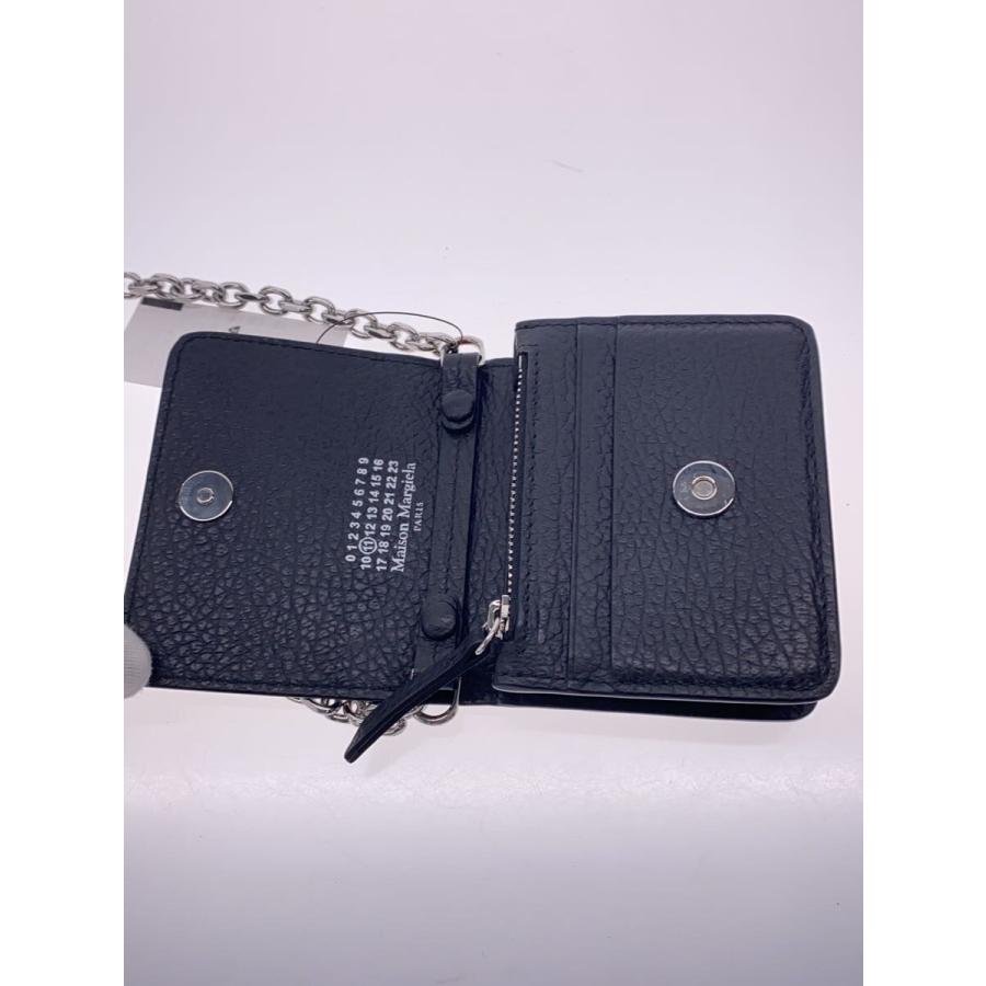 Maison Margiela◇グレインレザーチェーンウォレット/ミニ財布/レザー