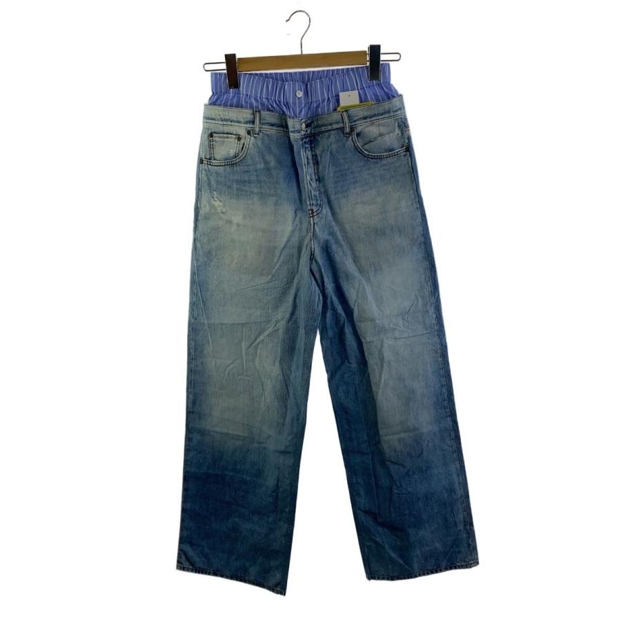u410han Acne Studios レイヤードデニムトラウザーズ Acne Studios(Acne)◇I/プリントレイヤードトラウザー/ボトム/32