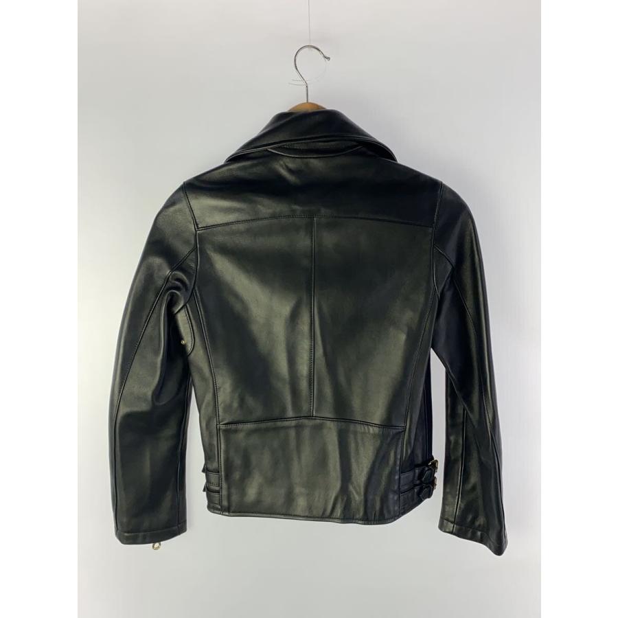 CINQUANTA ラムレザー ダブルライダースキルティングジャケット 黒 38 Cinquanta◇ラムスキンダブルライダース/34/羊革/BLK/無地/i-553/1