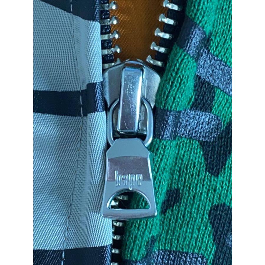 A BATHING APE◆S/アリゲーターシャークジップパーカー/M/コットン/GRN/総柄//の画像