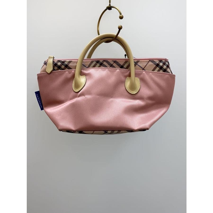 BURBERRY BLUE LABEL◇ハンドバッグ/ナイロン/ピンク/ZA403-401 