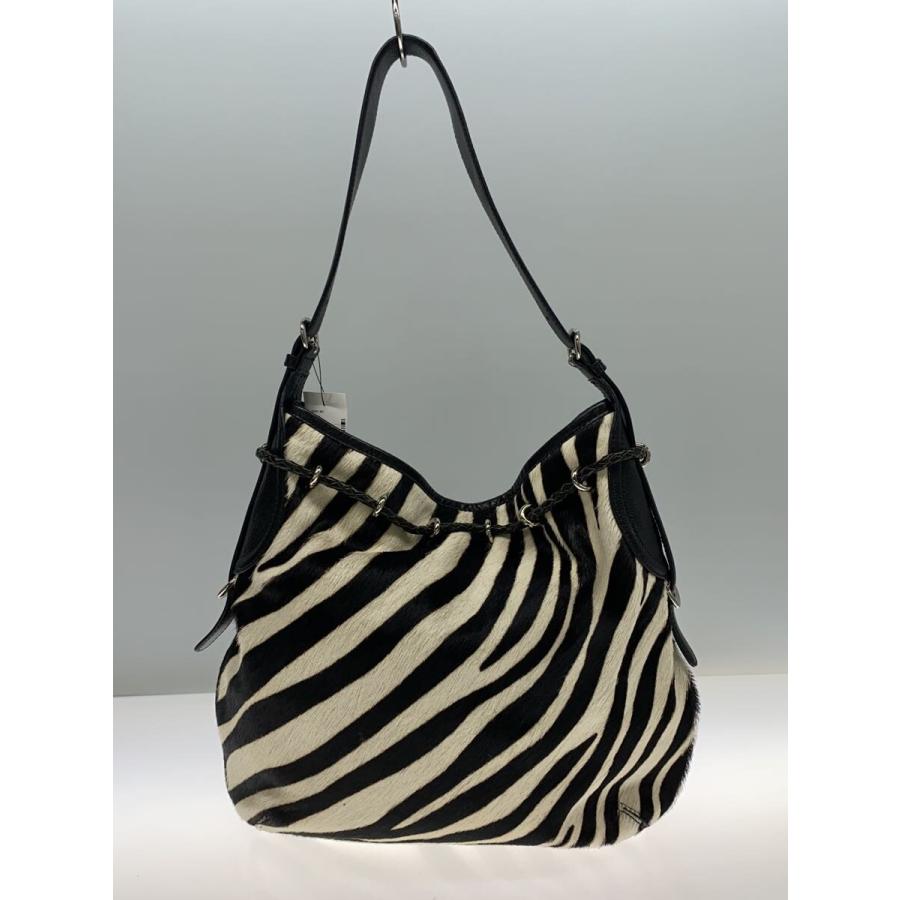 DKNY(DONNA KARAN NEW YORK)◇ゼブラ ワンショルダーバッグ/ハラコ/WHT 