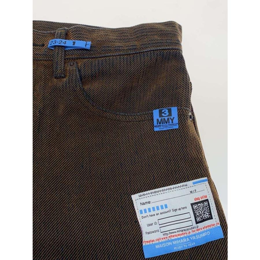 MIHARA YASUHIRO◇WIDE TAPERED FLOCKED DENIM/ボトム/46/レーヨン/BRW