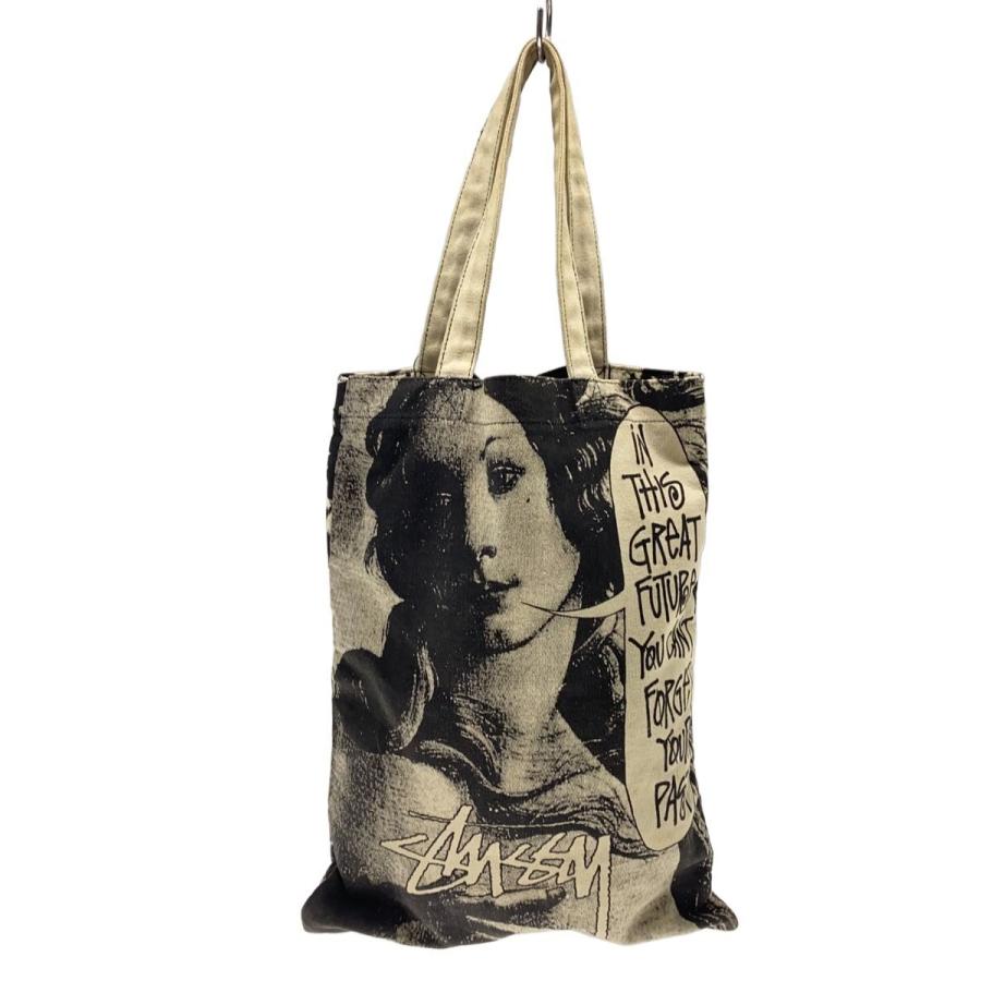 ステューシービーナストートバッグ STUSSY◇トートバッグ/キャンバス/ブラック/総柄/ヴィーナスプリント