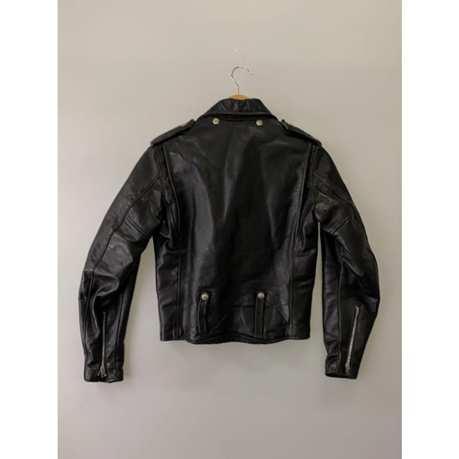 HARLEY DAVIDSON◇ダブルライダースジャケット/34/レザー/BLK/無地