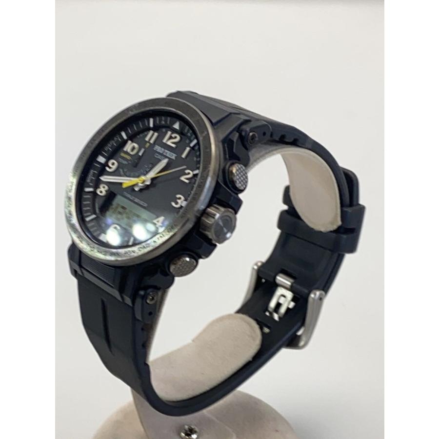 CASIO PROTREK ソーラー腕時計 ブラック CASIO◇ソーラー腕時計_PRO TREK/デジアナ/BLK/BLK : セカンド