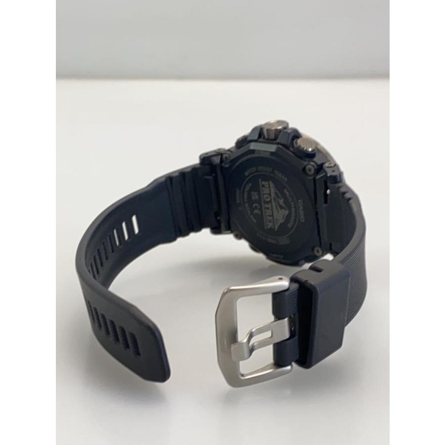 CASIO◇ソーラー腕時計_PRO TREK/デジアナ/BLK/BLK : セカンド