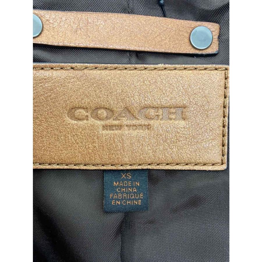 COACH◇シングルライダースジャケット/XS/牛革/BRW/F85841 : セカンド
