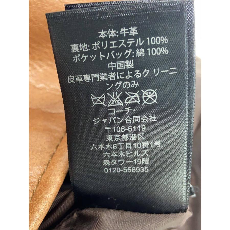COACH◇シングルライダースジャケット/XS/牛革/BRW/F85841 : セカンド