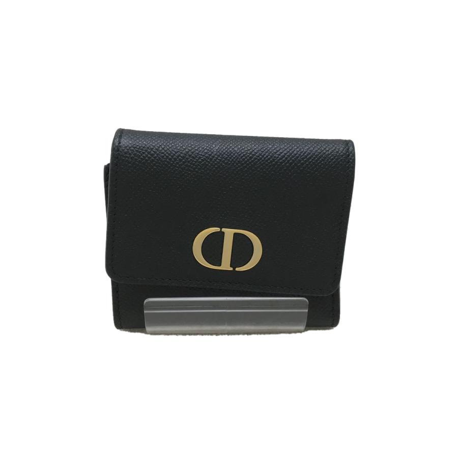 Christian Dior◇3つ折り財布/レザー/BLK/レディース : セカンド