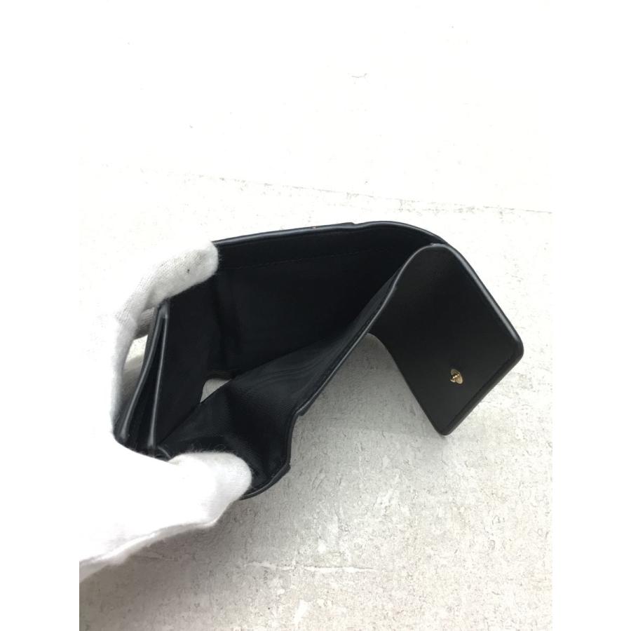 Christian Dior◇3つ折り財布/レザー/BLK/レディース : セカンド
