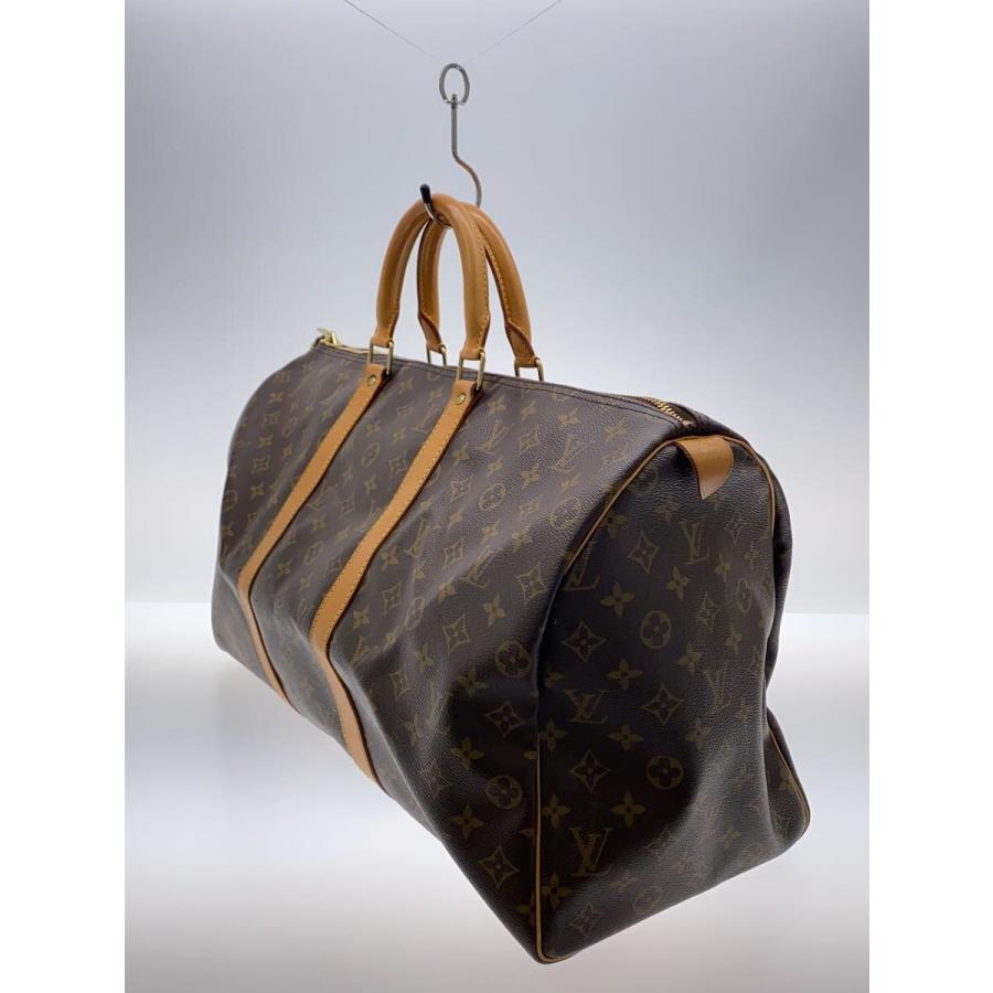 LOUIS VUITTON◇キーポル55_モノグラム・キャンバス/レザー/BRW/総柄