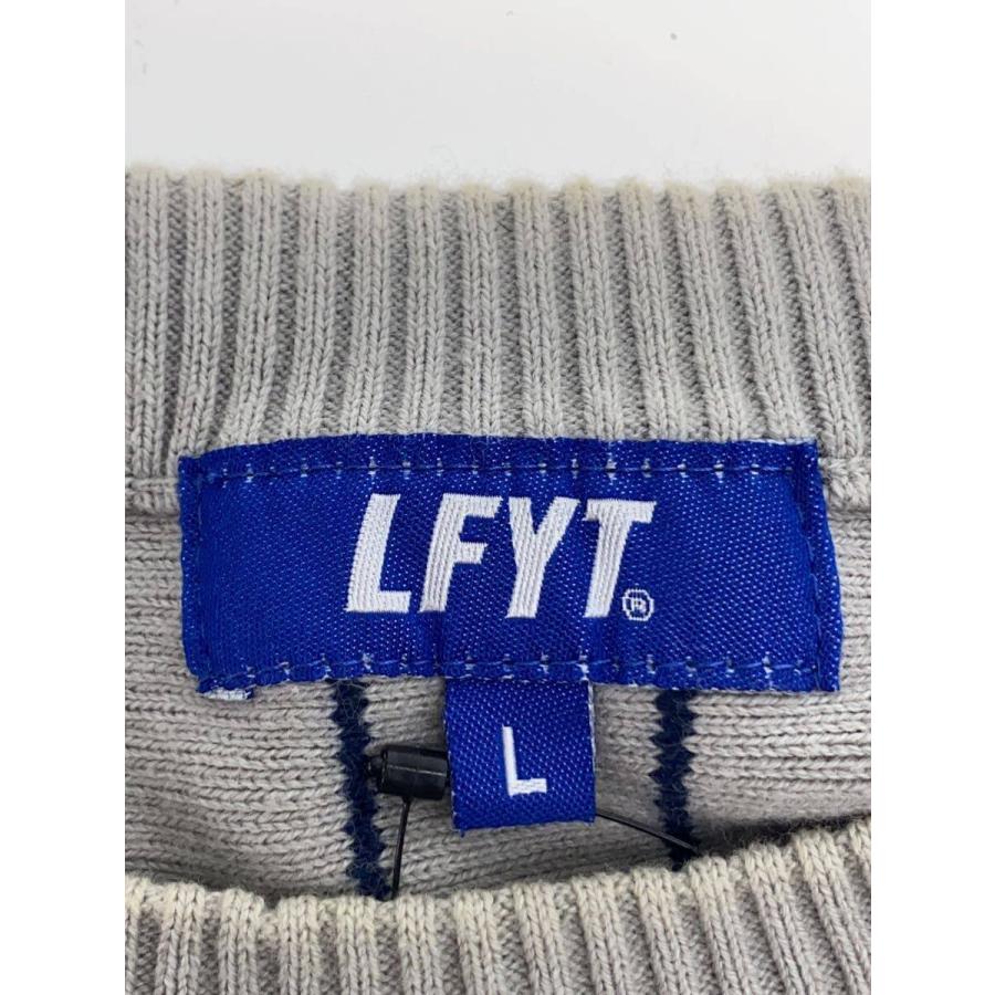 Lafayette(LFYT)◇ニット・セーター(薄手)/L/コットン/GRY/ストライプ 