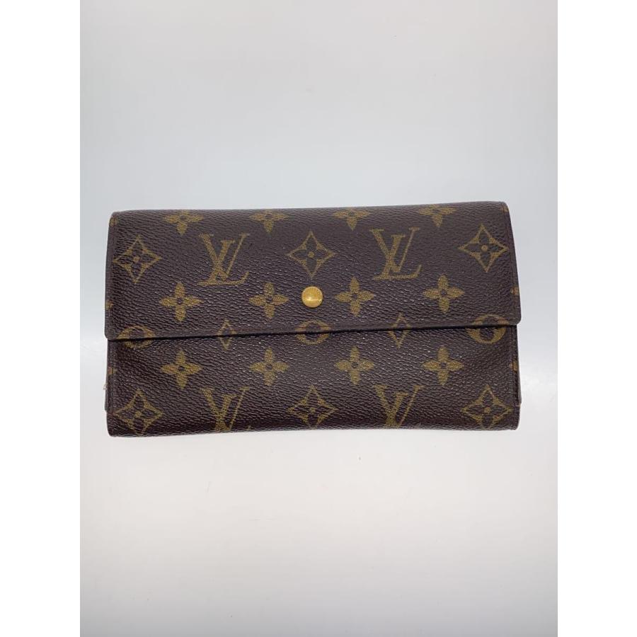 【美品】ルイヴィトン モノグラム ポルトトレゾール インターナショナル ブラウン LOUIS VUITTON◇ポルト・トレゾール・インターナショナル/PVC/ブラウン