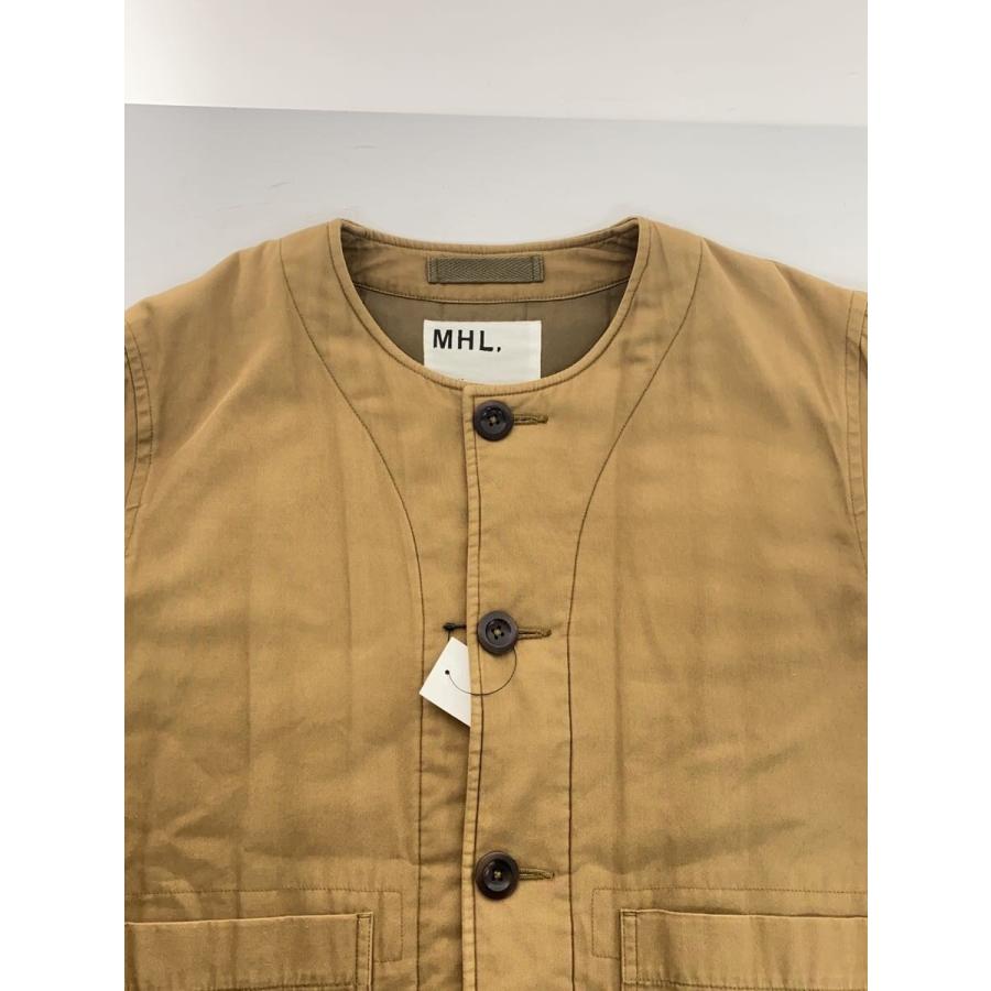 レディース 美品 MHL. 中綿ノーカラーブルゾン ベージュ サイズ2