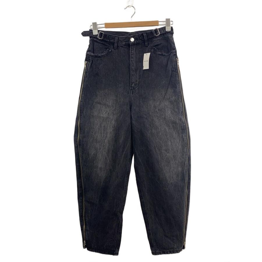 GRANCY◇24AW/ZipDesign Buggy DenimPants/M/コットン/ブラック 