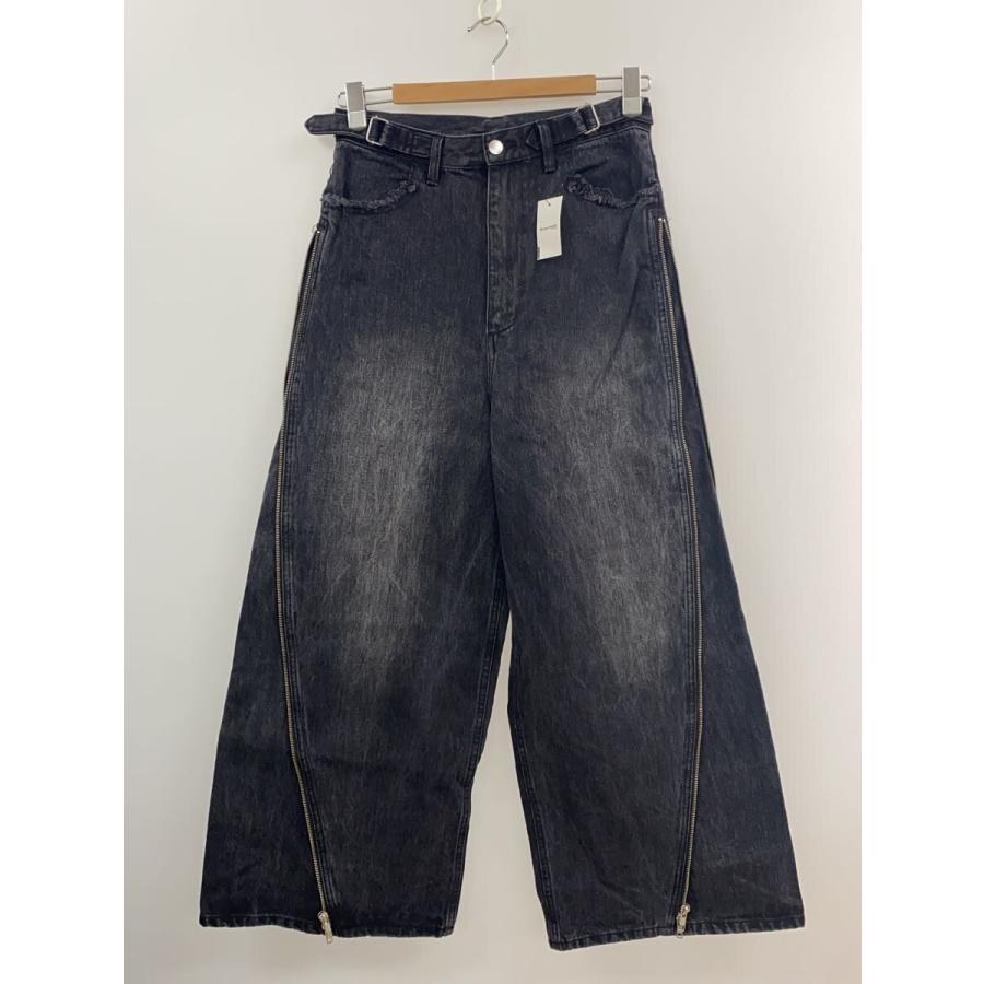 GRANCY◇24AW/ZipDesign Buggy DenimPants/M/コットン/ブラック 