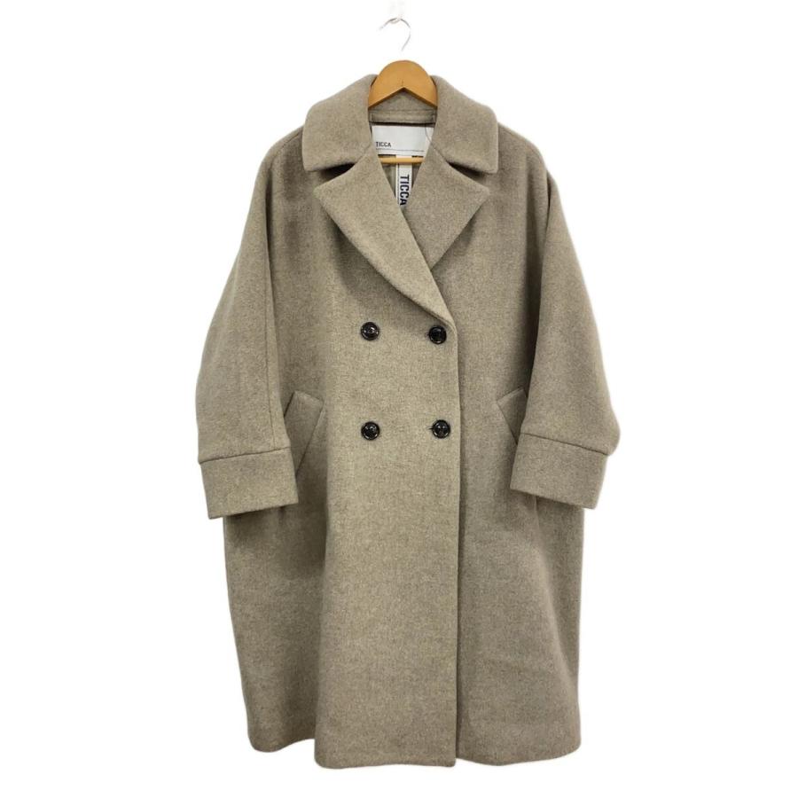 TICCA◇22AW/テントコート/チェスターコート/FREE/ウール/モカ/TBBA