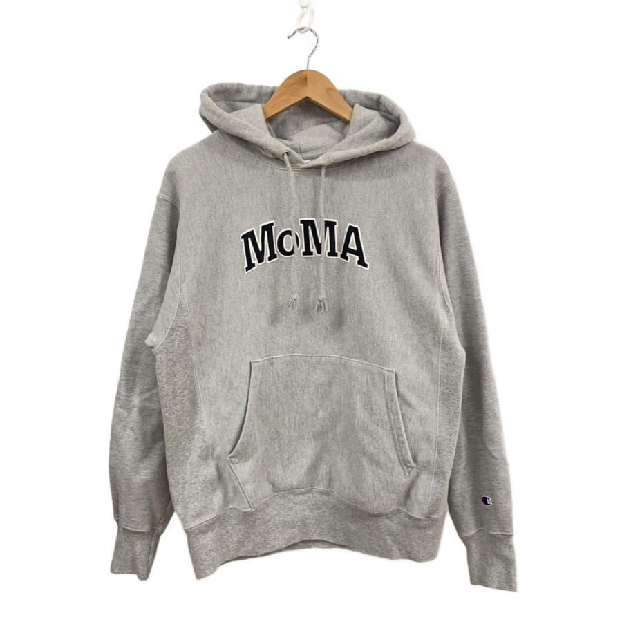 Champion◇×MoMA/REVERSE WEAVE/パーカー/M/コットン/グレー/CS3051