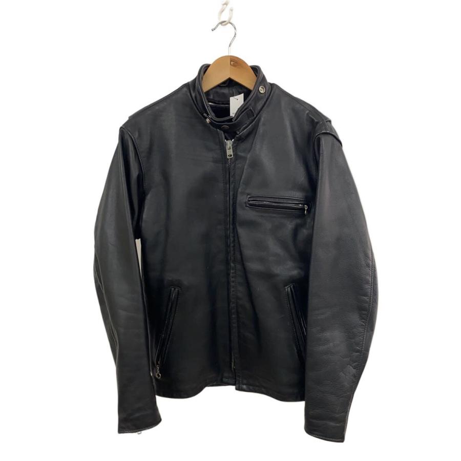 Schott 革ジャン サイズ36 セカンドタイプ Schott◇シングルライダースジャケット/36/レザー/ブラック/641