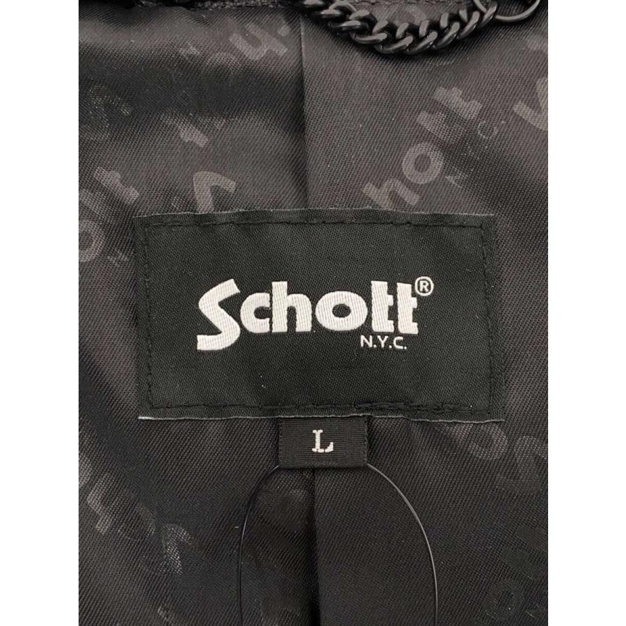 Schott◇ダブルブレストライダースジャケット/L/ラムレザー/羊革/782