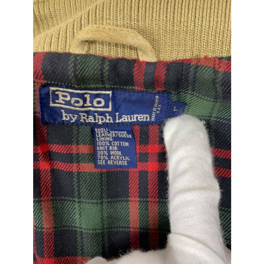 POLO RALPH LAUREN◇レザージャケット・ブルゾン/L/スウェード/BEG