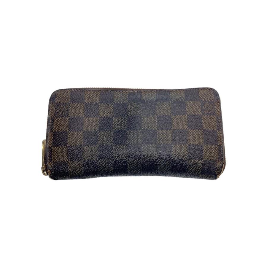 LOUIS VUITTON◇1)ジッピー・ウォレット_ダミエ・エベヌ_BRW/PVC/BRW