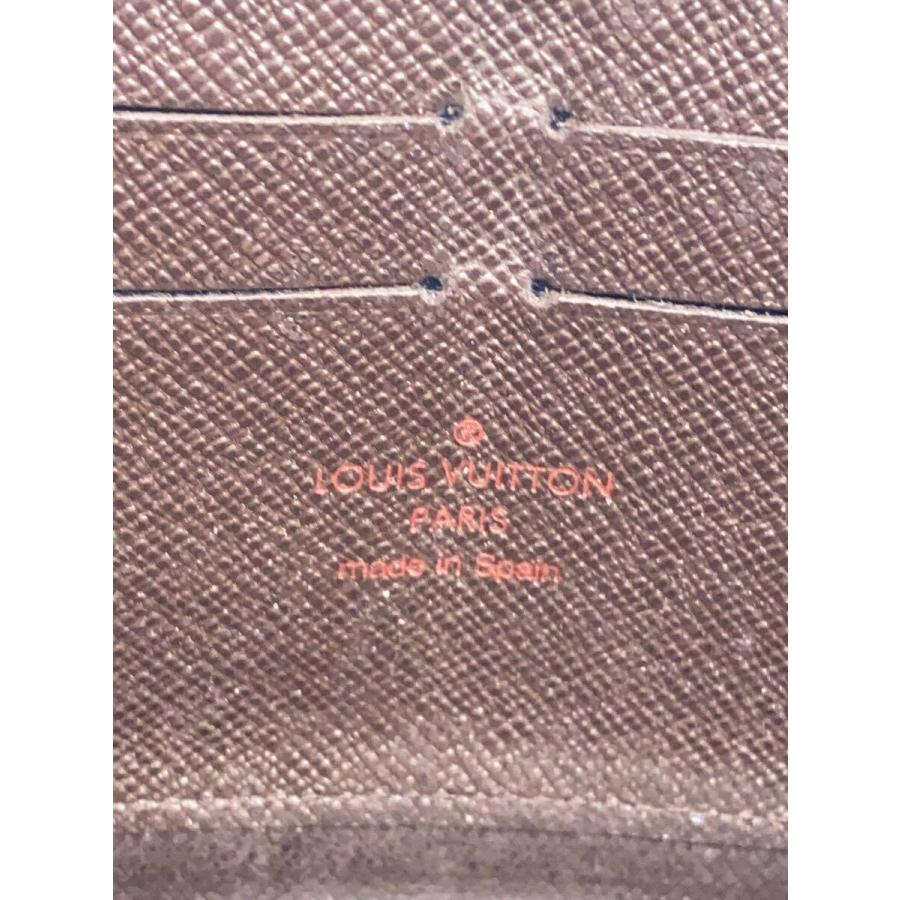 LOUIS VUITTON◇1)ジッピー・ウォレット_ダミエ・エベヌ_BRW/PVC/BRW