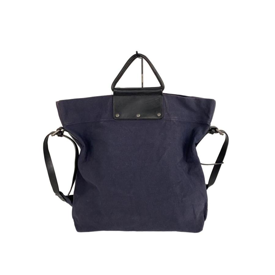 DRIES VAN NOTEN◇ショルダーバッグ/コットン/ネイビー/キャンバス
