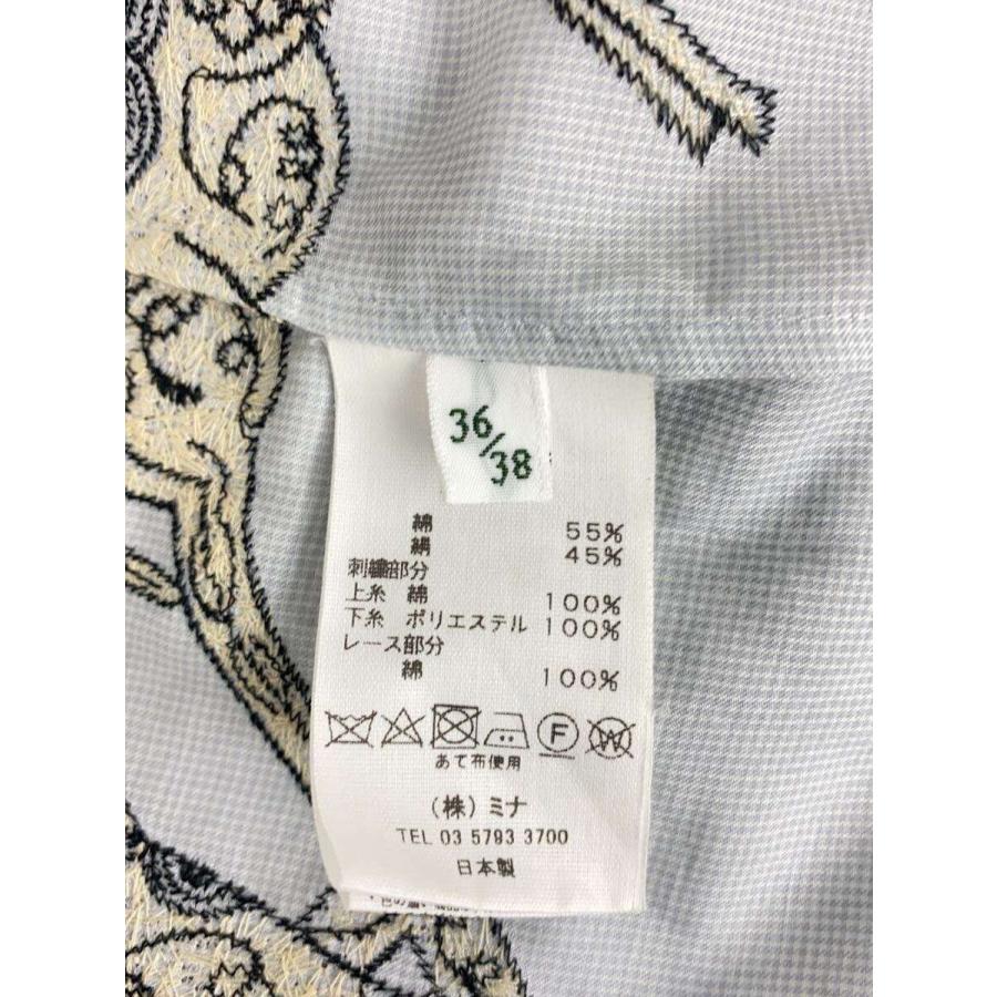 mina perhonen◇半袖ブラウス/38/コットン/グレー/25ss/papurikko 