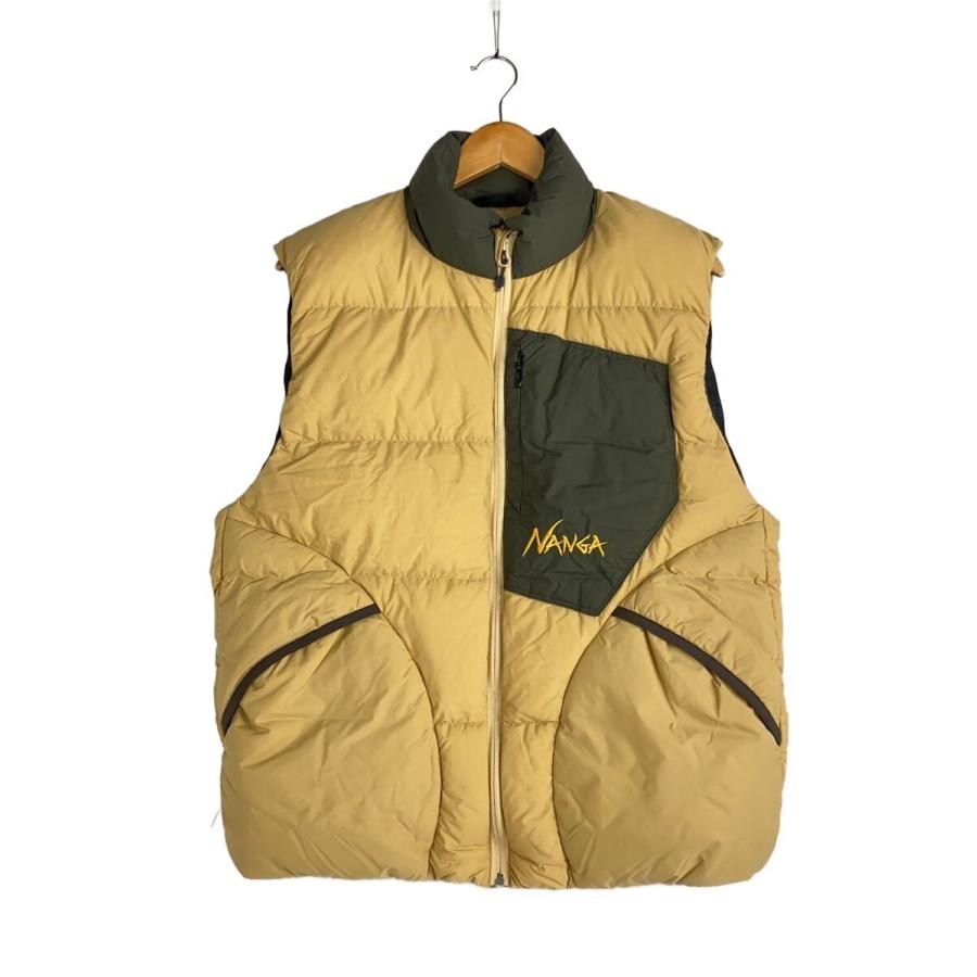 NANGA◇MAZENO RIDGE VEST/ダウンベスト/L/ナイロン/ベージュ/ND2441