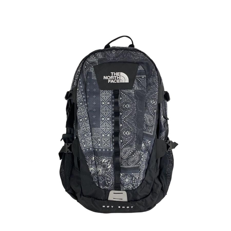 THE NORTH FACE◇HOT SHOT/リュック/ナイロン/ブラック/総柄/NM72006
