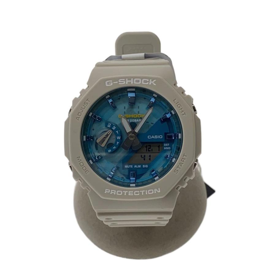 CASIO◇クォーツ腕時計_G-SHOCK/デジアナ/ラバー/BLU : セカンド