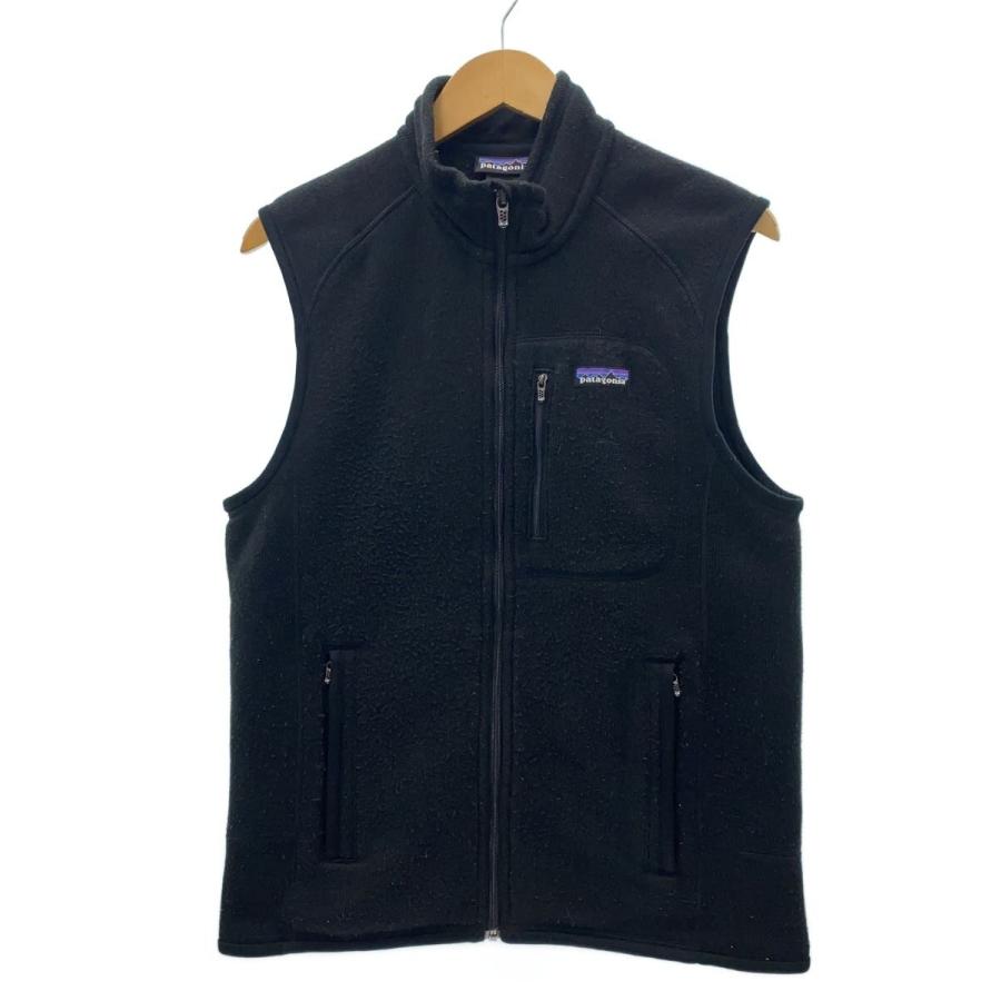 【美品】 patagonia フリースベスト M patagonia◇フリースベスト/M/ポリエステル/BLK/25880FA11