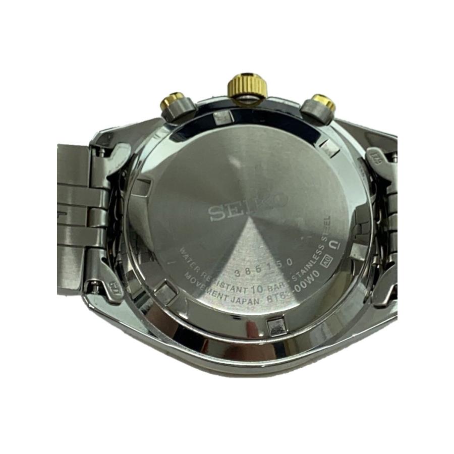 SEIKO◇クロノグラフ/クォーツ腕時計/アナログ/ステンレス/BLK