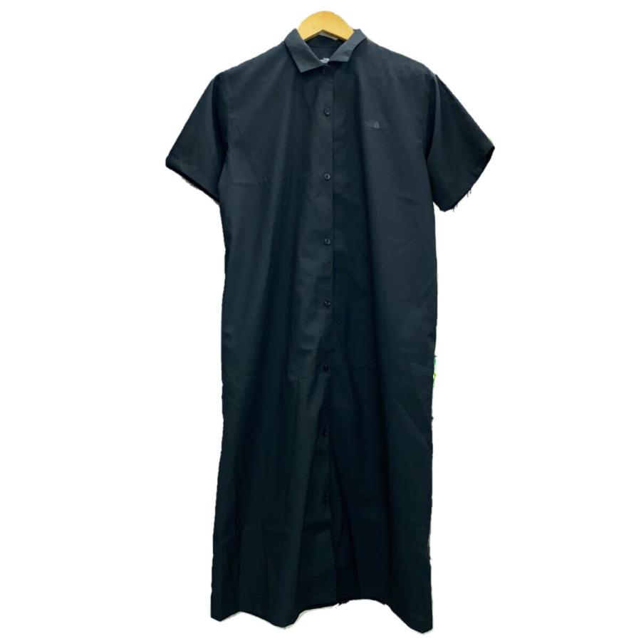 【美品】THE NORTH FACE アロハベントシャツワンピース　L ブラック THE NORTH FACE◇ショートスリーブアロハベントシャツワンピース/L