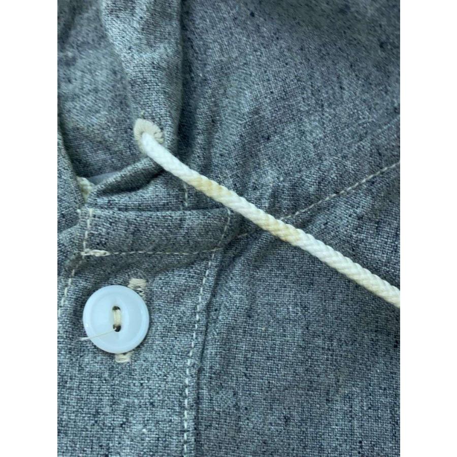 SASSAFRAS◇プルオーバーフードシャツ/長袖シャツ/S/コットン/GRY 