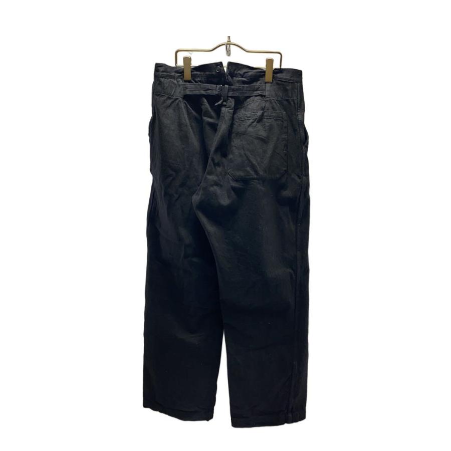 COMOLI◇25SS/デニムオーバーパンツ/ボトム/2/コットン/BLK/B01-03002